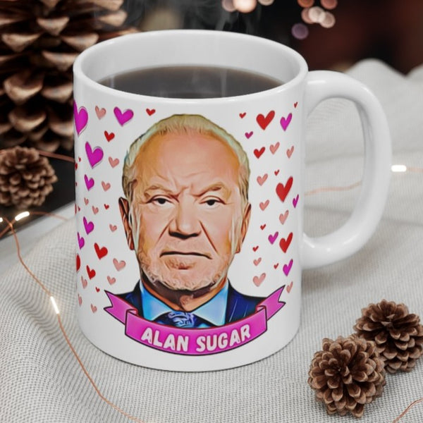 Alan Sugar Cute Gift Mug. Stunning Oil Painting Design. Great Fan Present! Handmade Locally!