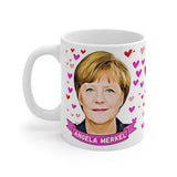 Angela Merkel Cute Gift Mug. Stunning Oil Painting Design. Great Fan Present! Handmade Locally