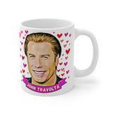 John Travolta Cute Gift Mug. Stunning Oil Painting Design. Great Fan Present! Handmade Locally