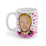 Simon Pegg Cute Gift Mug. Stunning Oil Painting Design. Great Fan Present! Handmade Locally