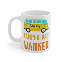 Camper Van Wanker -  Funny Cheeky Cute Gift Mug! UK. Present For Owners. Handmade in England