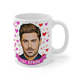 Zac Efron Cute Gift Mug. Stunning Oil Painting Design. Great Fan Present! Handmade Locally