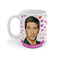 David Schwimmer Cute Mug. Stunning Oil Painting Design. Great Present For Ross Friends Fans! Handmade