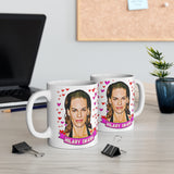 Hilary Swank Cute Gift Mug. Stunning Oil Painting Design. Great Fan Present! Handmade Locally