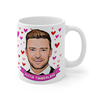 Justin Timberlake Cute Gift Mug. Stunning Oil Painting Design. Great Fan Present! Handmade