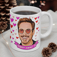 Robert Downey Jr Cute Gift Mug. Stunning Oil Painting Design. Great Fan Present! Handmade in USA