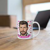 John Krasinski Cute Gift Mug. Stunning Oil Painting Design. Great Fan Present! Handmade Locally