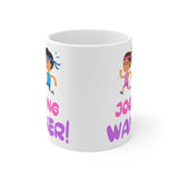 Jogging Wanker Gift Mug - Funny & Rude Present For Runners. Handmade in England