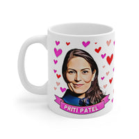 Priti Patel Appreciation Society Gift Fan Mug. Conservative Party Present. Handmade in England