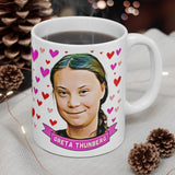 Greta Thunberg Cute Gift Mug. Beautiful Oil Painting Design. Great Fan Present!