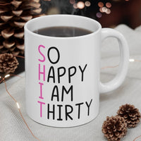 30th Birthday Funny Rude Gift Joke Mug. Novelty Joke Present Friends & Family. Handmade in England