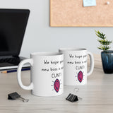 We Hope Your New Boss Is Not A CUNT! Funny & Rude Leaving Gift Mug, New Job Present. Handmade in England