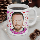 Ricky Gervais Cute Gift Mug. Stunning Oil Painting Design. Great Fan Present! Handmade Locally