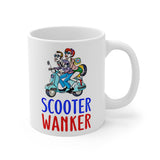 Scooter Wanker Funny & Cheeky Gift Mug. MOD Scooter Owners Present. Handmade in England