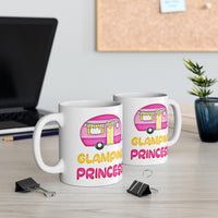 Glamping Princess Gift Mug - Funny Humour Camping Holiday Present.Handmade in England