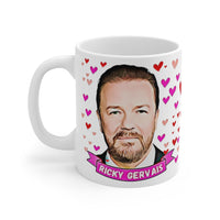 Ricky Gervais Cute Gift Mug. Stunning Oil Painting Design. Great Fan Present! Handmade Locally