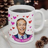 Nigel Farage Appreciation Society Gift Fan Mug. Brexit Present. Handmade in England