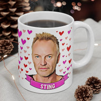 Sting Cute Gift Mug. Stunning Oil Painting Design. Great Fan Present! Handmade Locally!