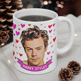 Harry Styles Cute Gift Mug. Stunning Oil Painting Design. Great Fan Present! Handmade in England.