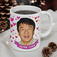 Jackie Chan Cute Gift Mug. Stunning Oil Painting Design. Great Fan Present! Handmade in USA