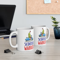 Scooter Wanker Funny & Cheeky Gift Mug. MOD Scooter Owners Present. Handmade in England