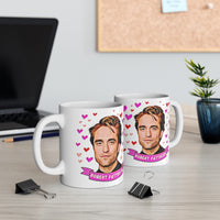 Robert Pattinson Cute Gift Mug. Stunning Oil Painting Design. Great Fan Present! Handmade in England.