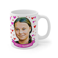 Greta Thunberg Cute Gift Mug. Beautiful Oil Painting Design. Great Fan Present!