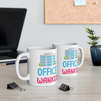 Cute, "Office Wanker" Cheeky Gift Mug! UK Designed & Handmade. Handmade in England