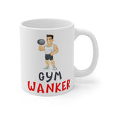 Vegetarian Wanker Gift Mug - Funny & Rude Humour Present For Fitness Gym Training Members. Handmade in England