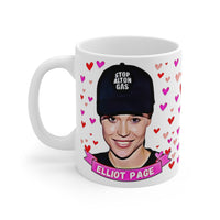 Elliot Page Cute Gift Mug. Stunning Oil Painting Design. Great Fan Present! Handmade Locally