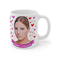 Barbra Streisand Cute Gift Mug. Stunning Oil Painting Design. Great Fan Present! Handmade Locally