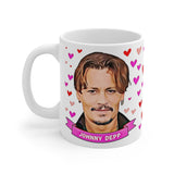 Johnny Depp Cute Mug. Great Present For Fans! Handmade in England