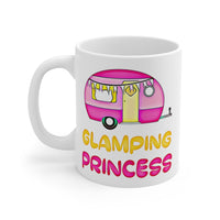 Glamping Princess Gift Mug - Funny Humour Camping Holiday Present.Handmade in England