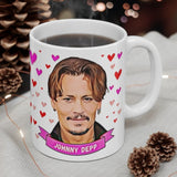 Johnny Depp Cute Mug. Great Present For Fans! Handmade in England