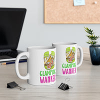 GLAMPING WANKER -  Funny Cheeky Cute Camping Staycation Holiday Gift Mug! UK Designed & Handmade