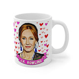 J.K. Rowling Cute Gift Mug. Stunning Oil Painting Design. Great Fan Present! Handmade Locally!