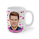 Tom Cruise Cute Mug. Stunning Oil Painting Design. Great Present For Fans! Handmade in England