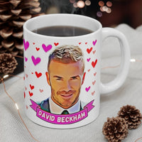 David Beckham Appreciation Society Gift Mug.  Cute Fan Present. Handmade in England.