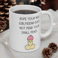 Hope Your New Girlfriend Does Not Mind Your Small PENIS Funny Rude Revenge Insult Gift Mug Ex Boyfriend Present