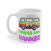 Camper Van Wanker Gift Mug - Funny & Rude Humour, Holiday, Staycation Present. Handmade in England