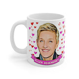 Ellen DeGeneres LGBTQ Cute Gift Mug. Stunning Oil Painting Design. Great Fan Present! Handmade Locally