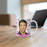 David Schwimmer Cute Mug. Stunning Oil Painting Design. Great Present For Ross Friends Fans! Handmade