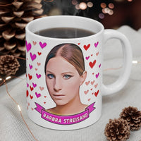 Barbra Streisand Cute Gift Mug. Stunning Oil Painting Design. Great Fan Present! Handmade Locally