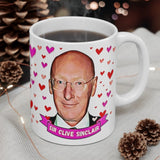 Sir Clive Sinclair Commemorative Gift Fan Mug. Stunning Oil Painting Design. Handmade locally!