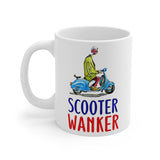 Scooter Wanker Funny & Cheeky Gift Mug. MOD Scooter Owners Present. Handmade in England