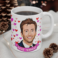 David Tennant Cute Gift Mug. Stunning Oil Painting Design. Great Fan Present! Handmade Locally