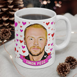 Simon Pegg Cute Gift Mug. Stunning Oil Painting Design. Great Fan Present! Handmade Locally