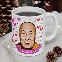 Dalai Lama Cute Gift Mug. Stunning Oil Painting Design. Great Fan Present! Handmade Locally