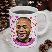 Raheem Sterling Cute Gift Mug. Stunning Oil Painting Design. Great England Football Team Fan Present! Handmade Locally