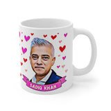 Sadiq Khan London Mayor Appreciation Society Gift Fan Mug. Labour Party Present. Handmade in England